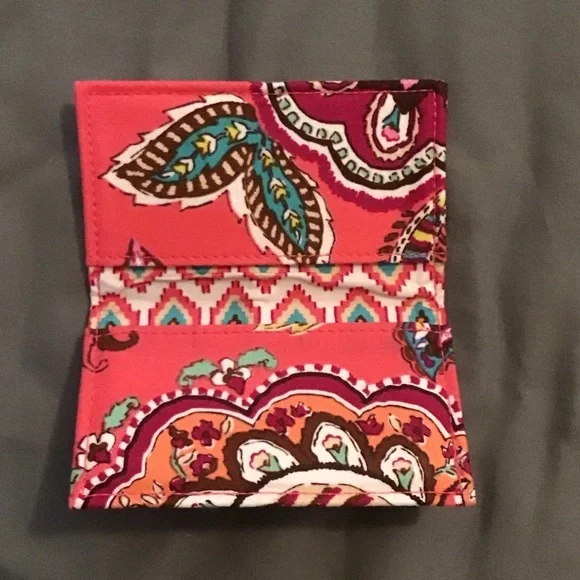 Vera Bradley Bright Pink Floral Card Holder - Picture 2 of 2